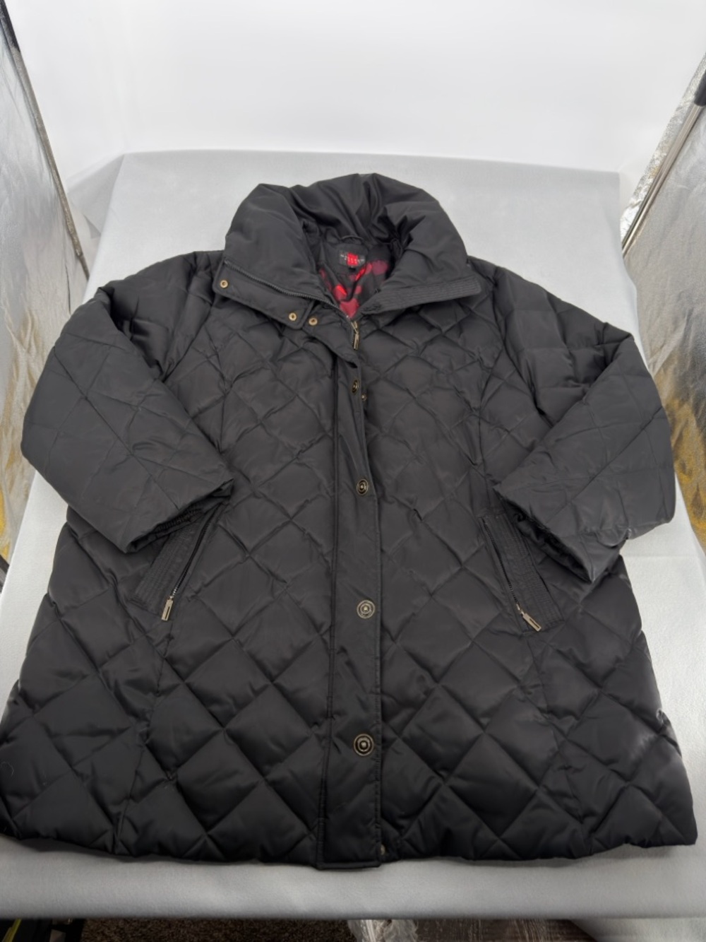 Gallery Black Down Filled Puffer Coat Sz 3X Womens